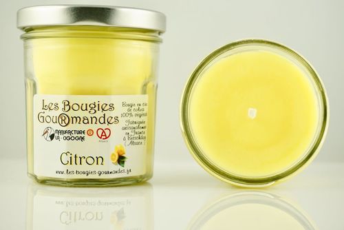Bougie Gourmande parfumée senteur Citron