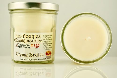 Bougie Gourmande parfumée Senteur Crème Brûlée